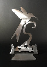 Hummingbird Brushed Aluminum Art Stand