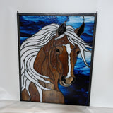 Stained Glass Horse Panel