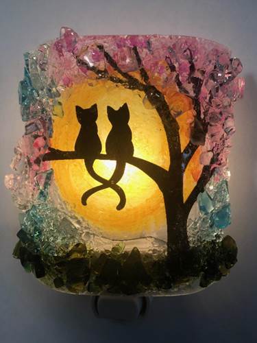 Night Light Recycled Bottle Glass