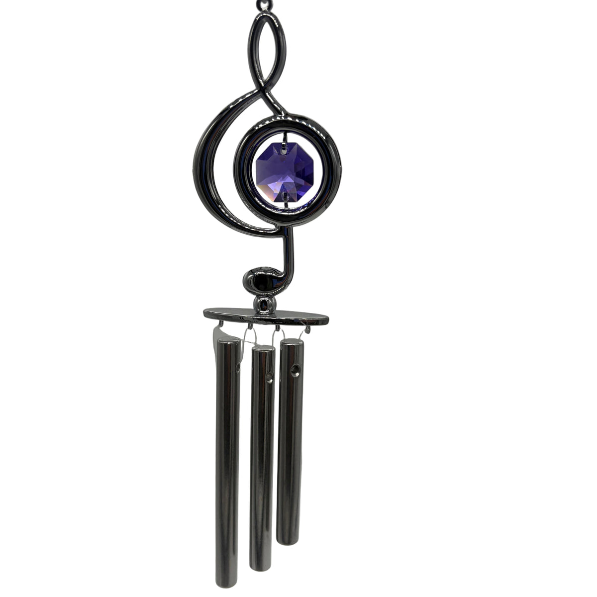 Crystal Swarovski in Chrome Plate mini treble Chef Wind Chime – Stained ...