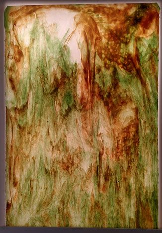 Ice White, Silver Yellow and Green Stipple - Stained Glass Express 