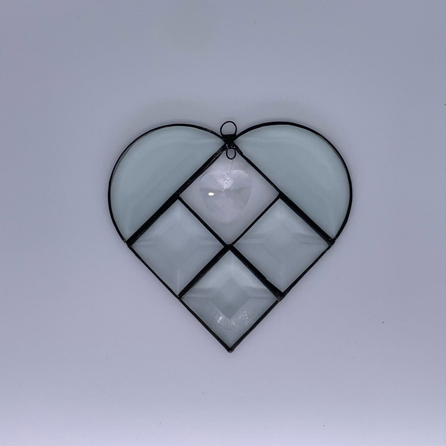 Inspiration Kit 7 Heart Bevel w/Crystal - Stained Glass Express 