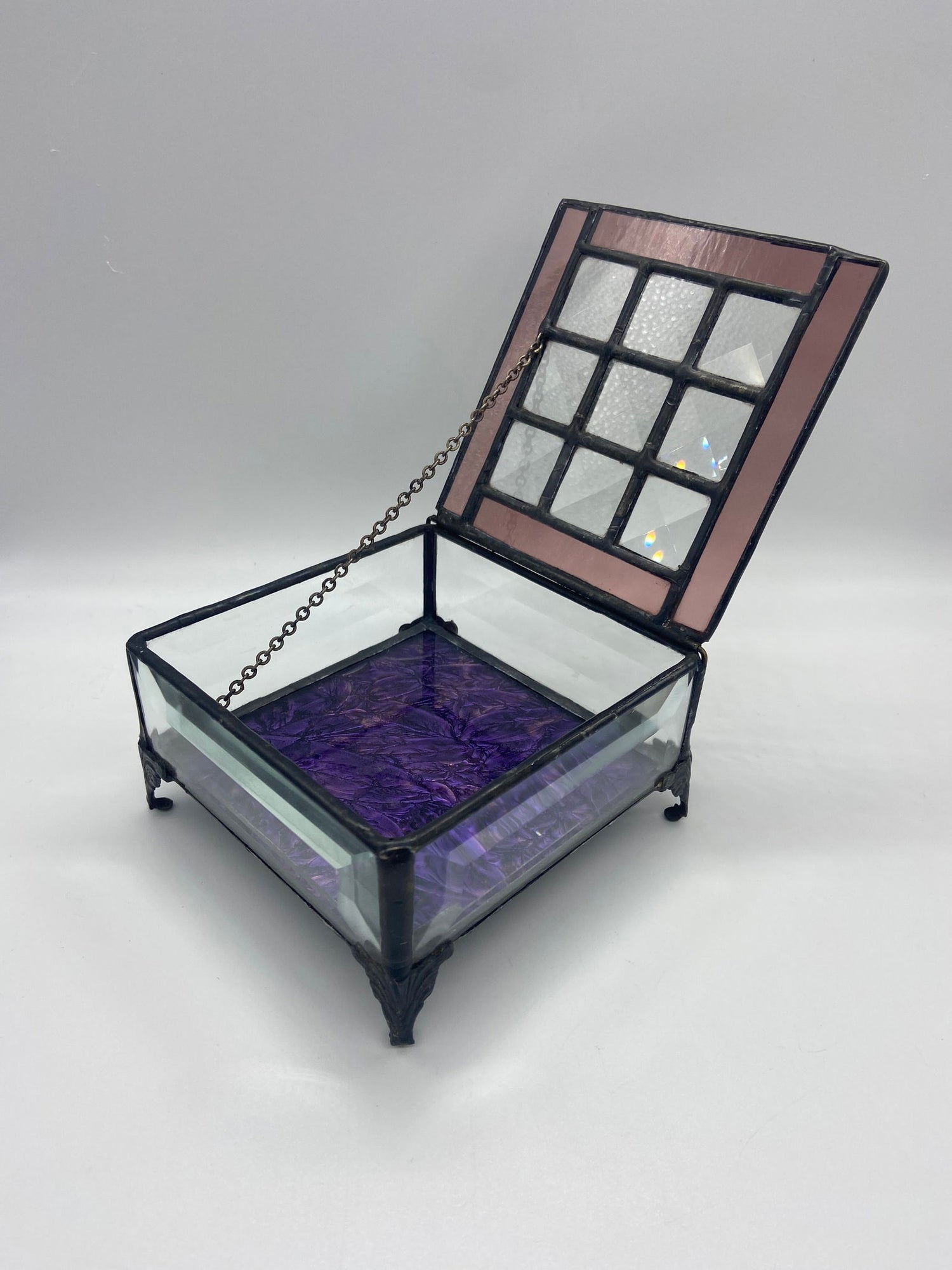 Inspiration Kit Bevel Top Jewelry Box - Stained Glass Express 