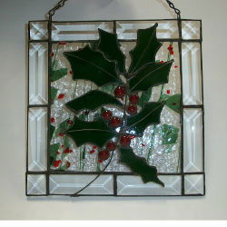 Inspiration Kit Holly Berry Christmas Panel - Stained Glass Express 