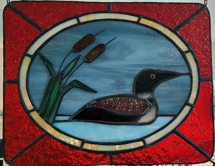 Inspiration Kit Loon with Cattail Panel - Stained Glass Express 