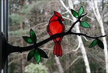 Inspiration Kit Window Frame Bird Cardinal - Stained Glass Express 