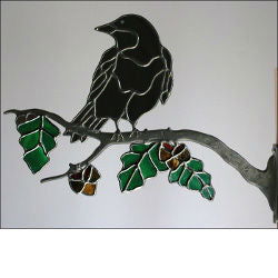 Inspiration Kit Window Frame Birds on Branches Crow - Stained Glass Express 