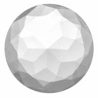 Jewel Double Faceted  Round  40 mm Clear - Stained Glass Express 