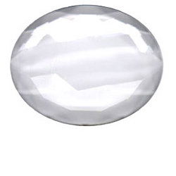 Jewel Faceted Oval 40mm x 30mm Crystal Clear - Stained Glass Express 