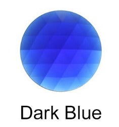 Jewel  Faceted  Round 15mm Dark Blue - Stained Glass Express 