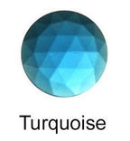 Jewel Faceted Round 15mm Round Turquoise - Stained Glass Express 