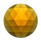 Jewel Faceted Round 20mm Light Amber - Stained Glass Express 