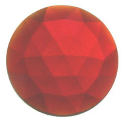 Jewel Faceted  Round  25mm Red - Stained Glass Express 