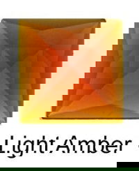Jewel, Faceted Square 25mm   Light Amber - Stained Glass Express 