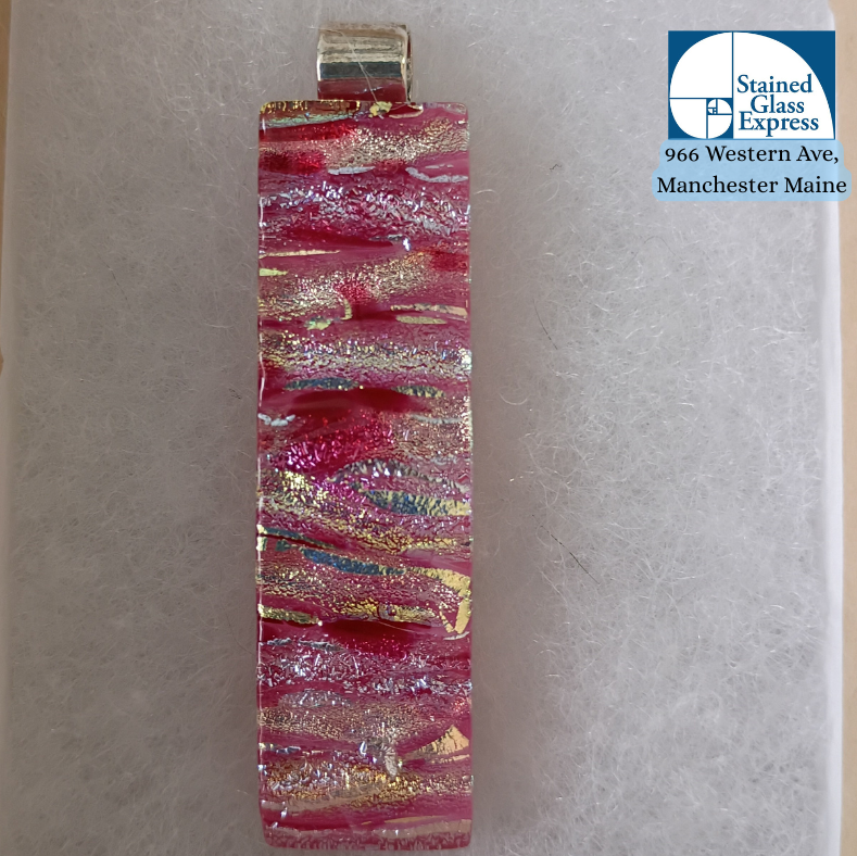 Katherine Adams Gary Dichroic Pin Pink