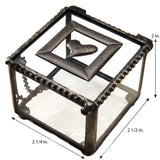 Keepsake Box, Clear with Heart Overlay