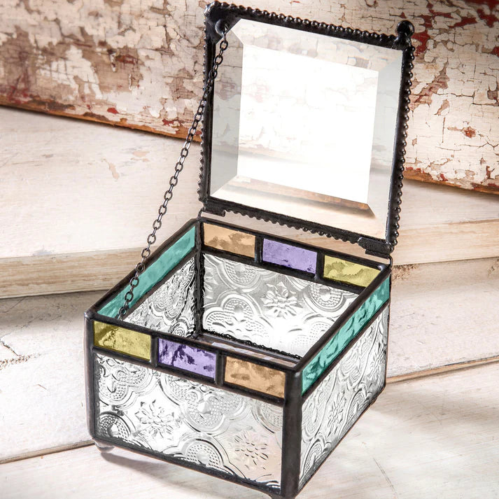 Keepsake Box, Vintage Glass