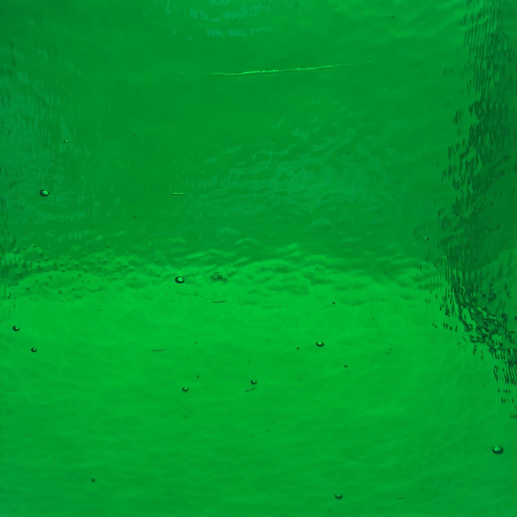 Kelly Green Transparent Bullseye glass