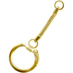 Key Chain Gold  Pkg of 12 - Stained Glass Express 