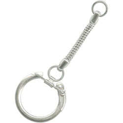 Key Chain White  Pkg of 12 - Stained Glass Express 