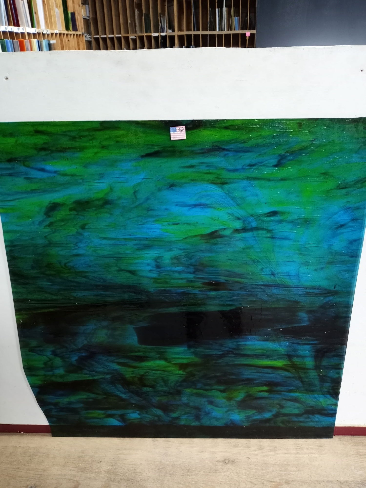 Kokomo Blue, Purple, Green Streaky - Stained Glass Express 