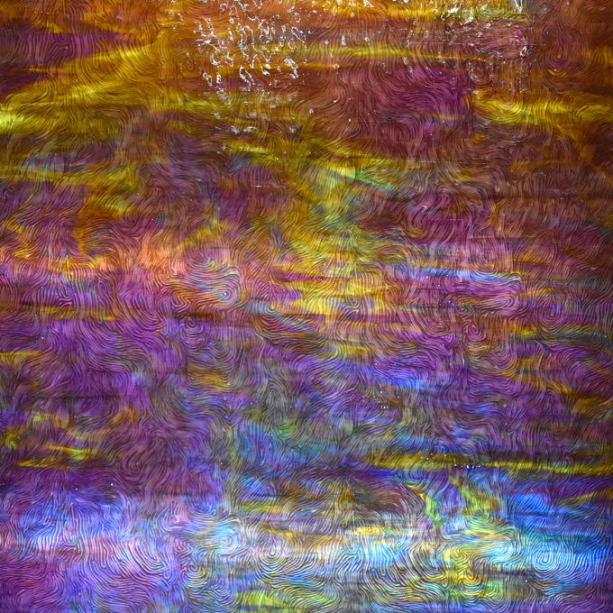 Kokomo Purple, Lime, Blue Streaky Vertigo - Stained Glass Express 