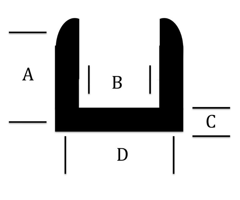 LEAD, U FLAT 1/8" 6 FT - Stained Glass Express 