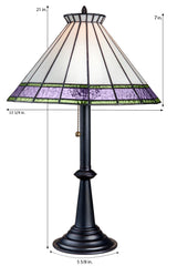 LAMP PURPLE SALEM IVORY