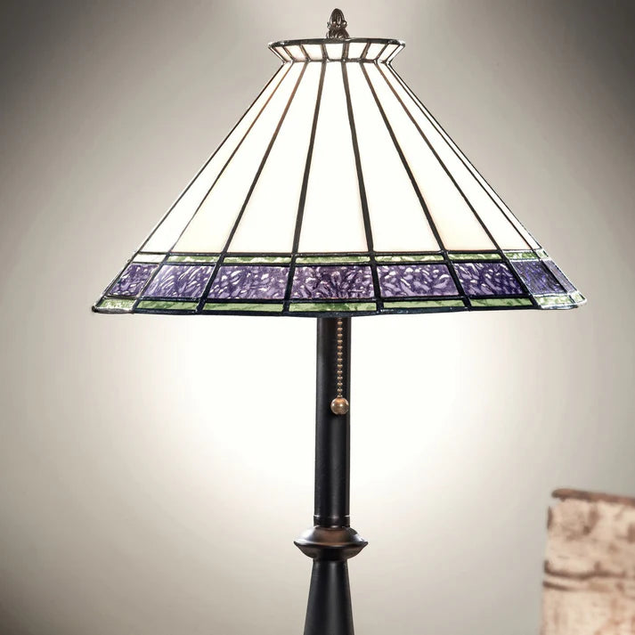 LAMP PURPLE SALEM IVORY