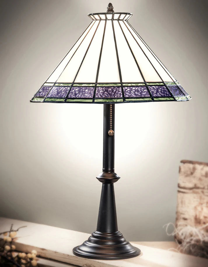 LAMP PURPLE SALEM IVORY