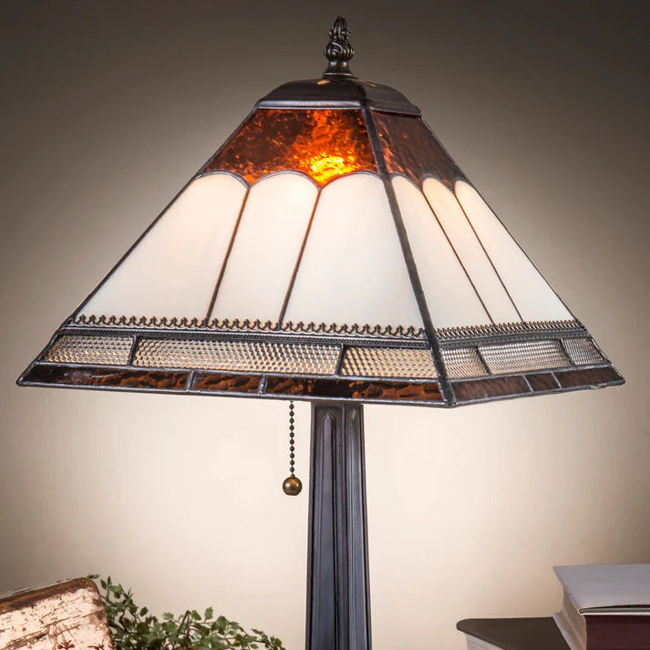 LAMP BROWN IROVY CLEAR FILIGRE