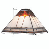 LAMP BROWN IROVY CLEAR FILIGRE