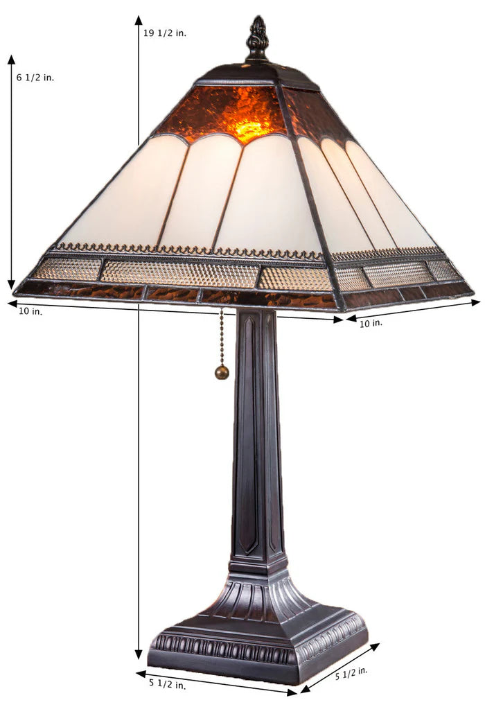 LAMP BROWN IROVY CLEAR FILIGRE