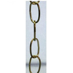 Large Antique Brass Oval Link Chain - Stained Glass Express 