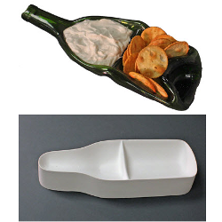 Large Divided Bottle Slump Mold - Stained Glass Express 