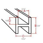 Lead Came 1/2" Flat H Channel - Stained Glass Express 