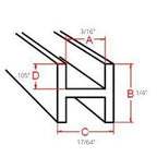 Lead Came 1/4inch Flat H - Stained Glass Express 