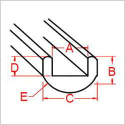 Lead Came 3/16 inch Round U - Stained Glass Express 