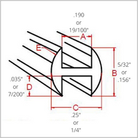 Lead Came 5/32 inch  Round H - Stained Glass Express 