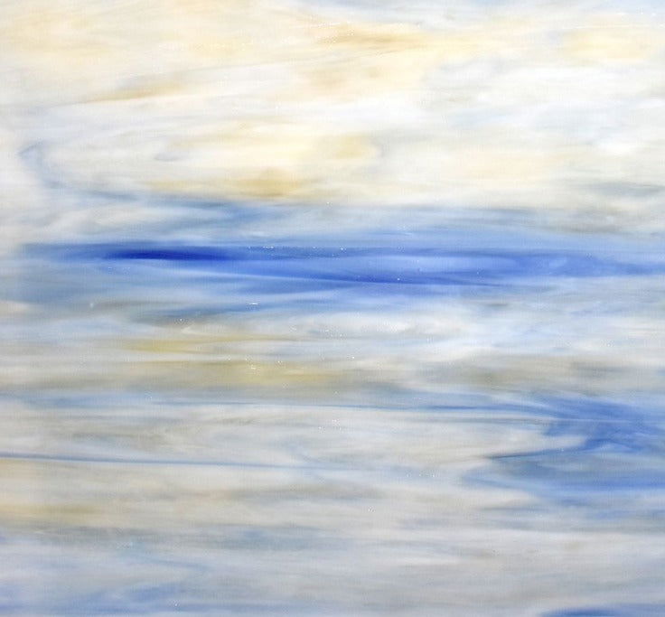 Light Blue & Amber with White - Stained Glass Express 