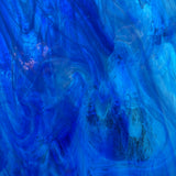 Light Blue with Dark Blue and White Wispy