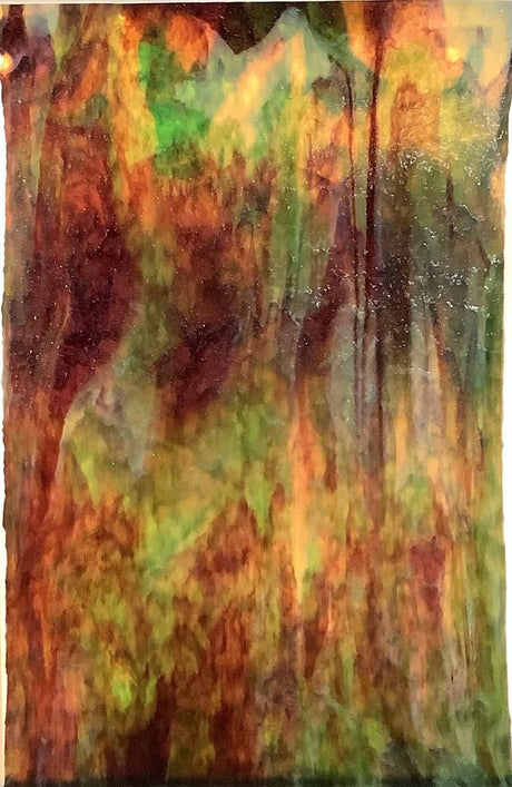 Light & Dark Brown, Green Granite - Stained Glass Express 