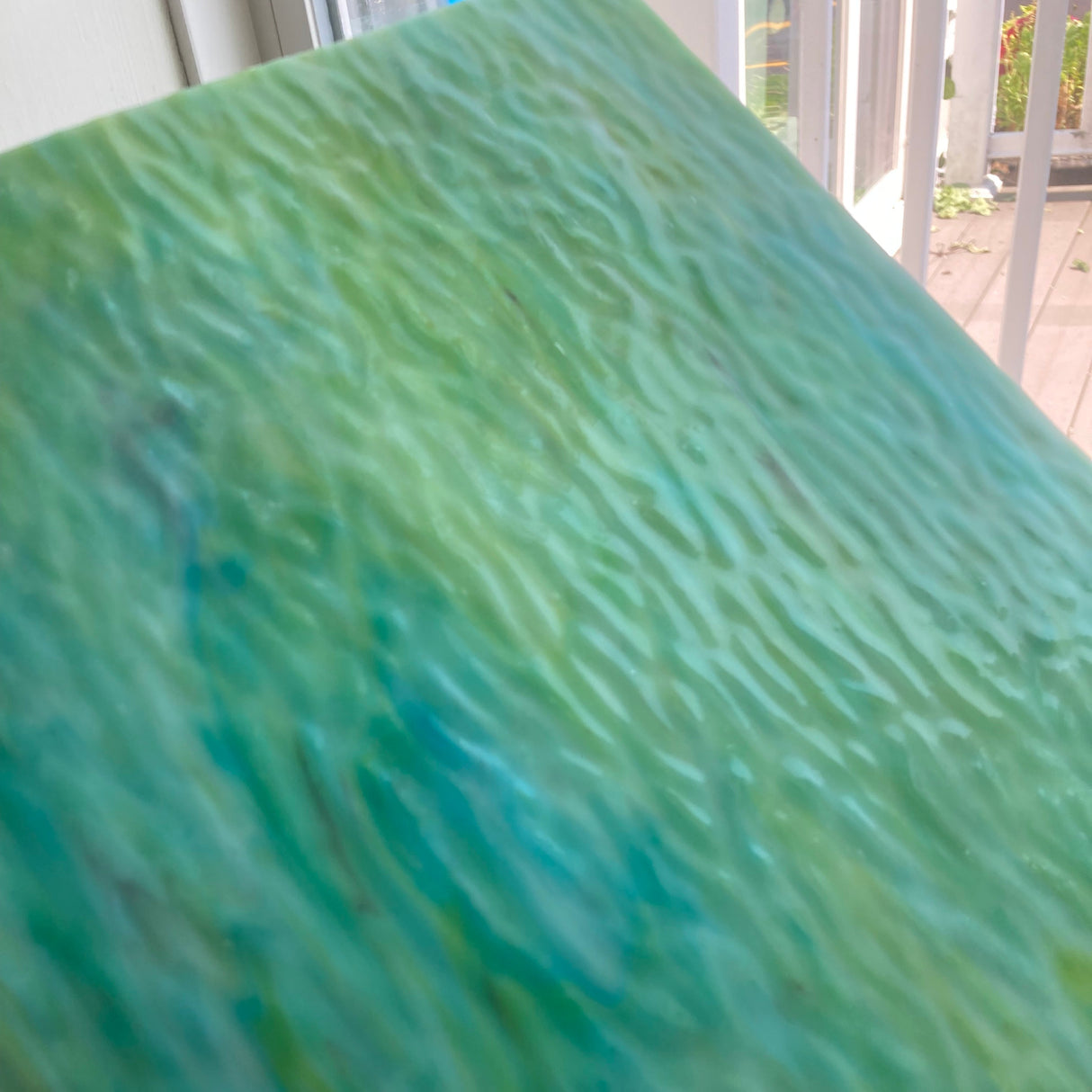 Lime, White and Sky Blue Ripple