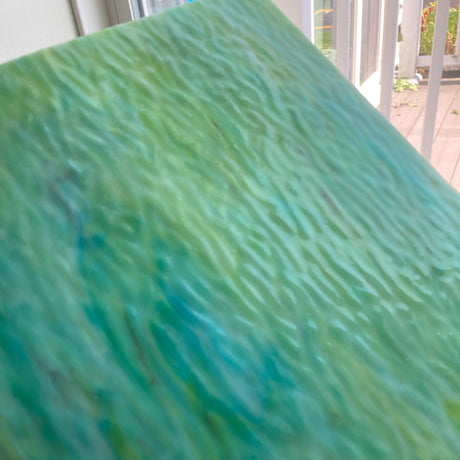 Lime, White and Sky Blue Ripple