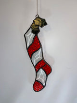 Long Stocking Christmas Suncatcher - Stained Glass Express 