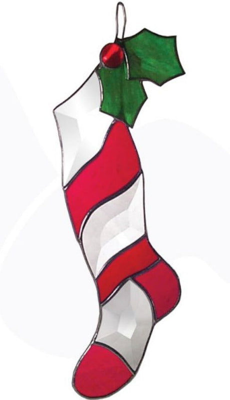 Long Stocking Christmas Suncatcher - Stained Glass Express 