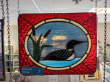 Stained glass loon
