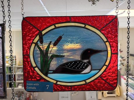 Stained glass loon