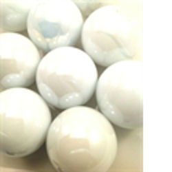 Marbles Shiny Off White Opal 1 in - Stained Glass Express 