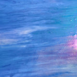 Medium Blue, White Opal Iridescent